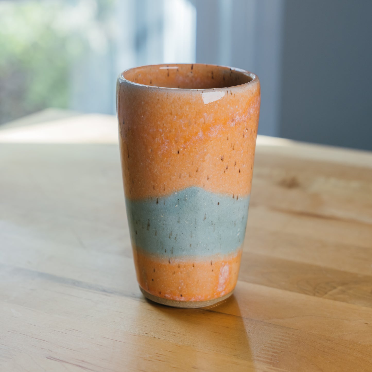 Orange Green Wave Tumbler