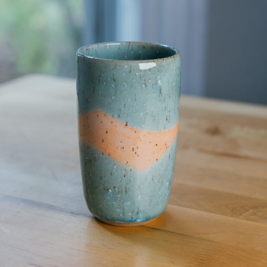 Green Orange Wave Tumbler