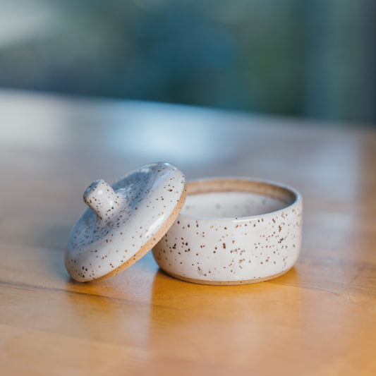 White Mini Lidded Pot