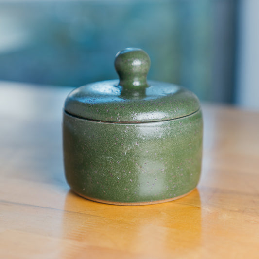 Forest Green Lidded Pot