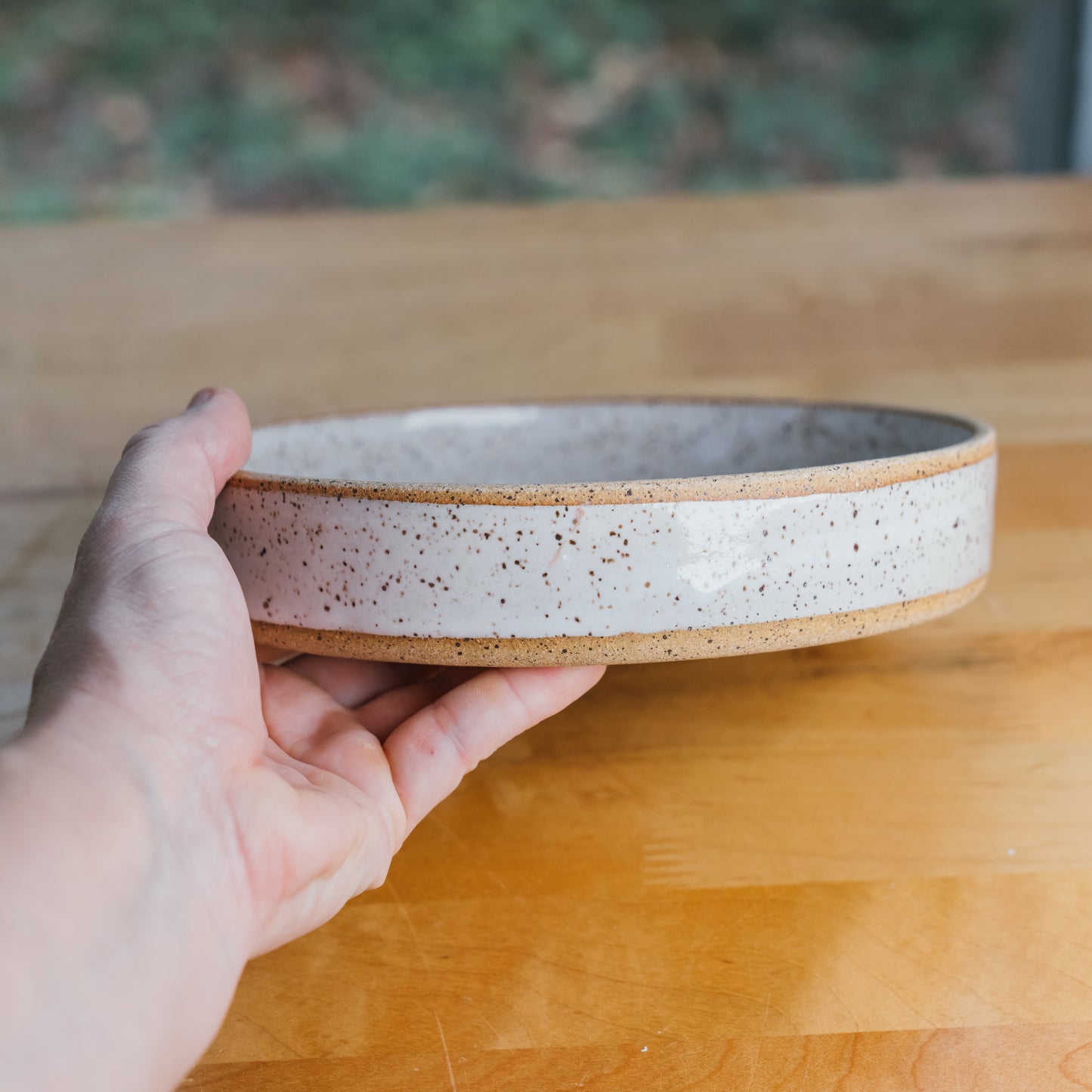 White Raw Edge Pasta Bowl