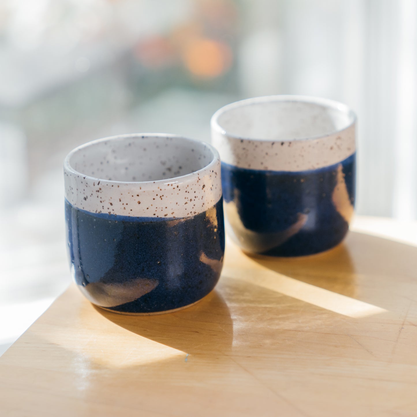 Blue & White Cups (Set of 2)