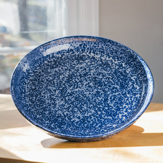 Large Speckled Blue Platter