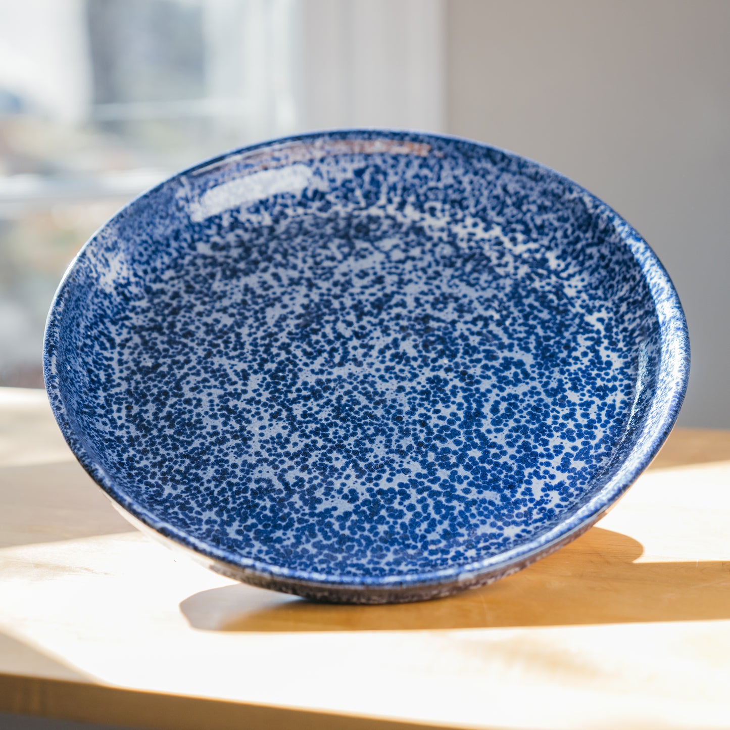 Large Speckled Blue Platter