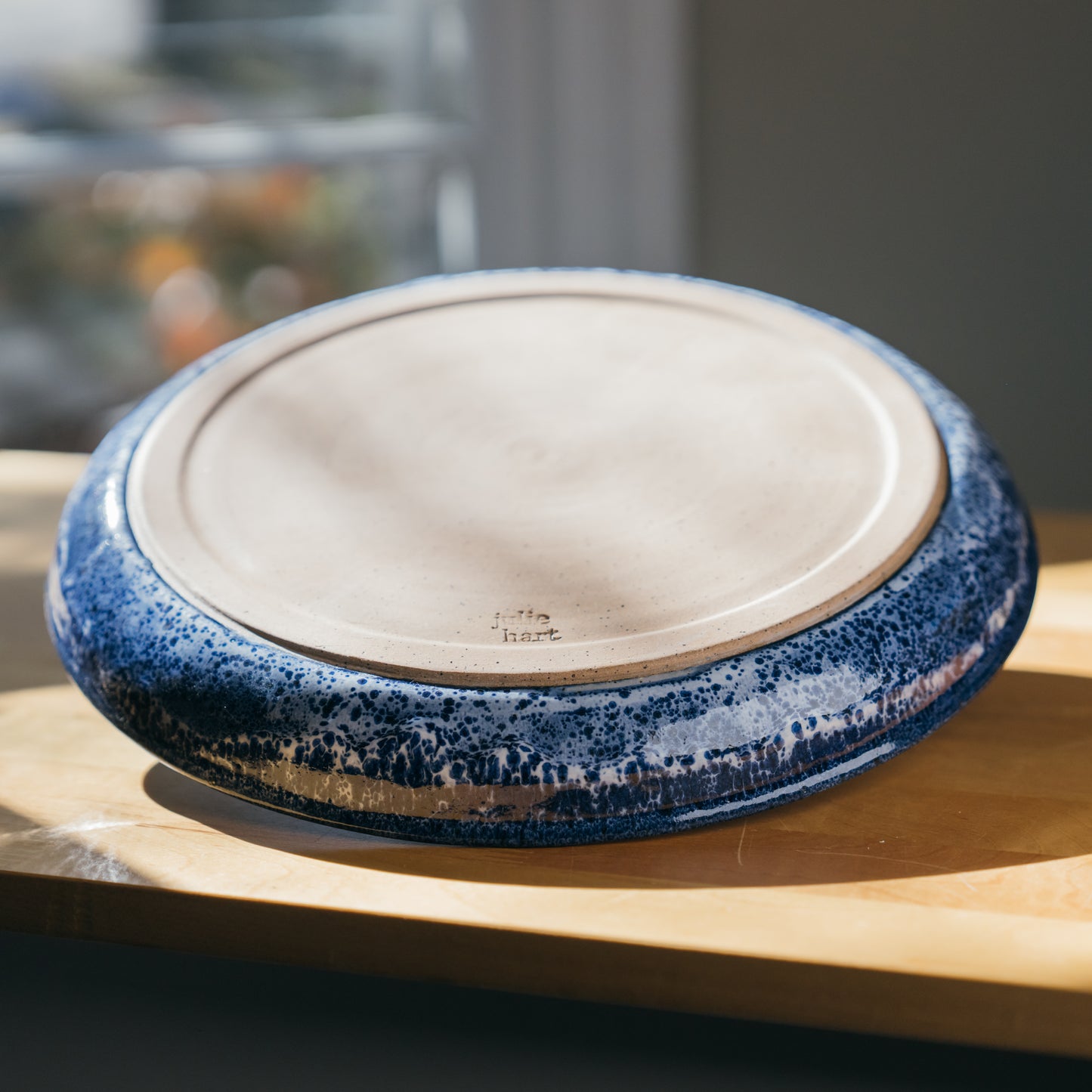 Large Speckled Blue Platter