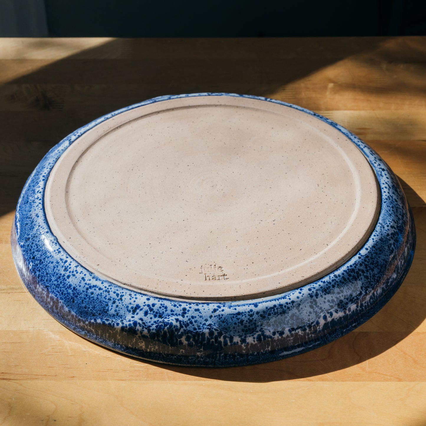 Large Speckled Blue Platter