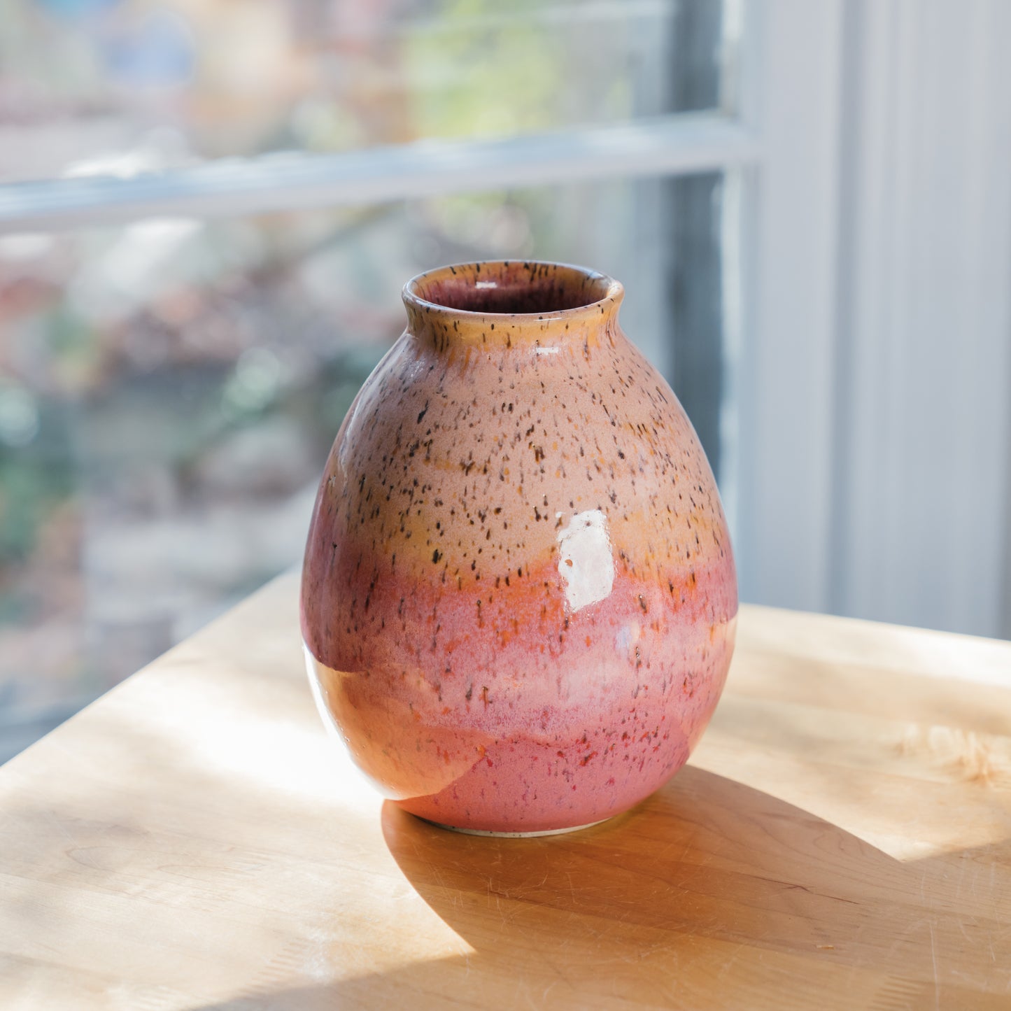 Orange Sherbet Vase