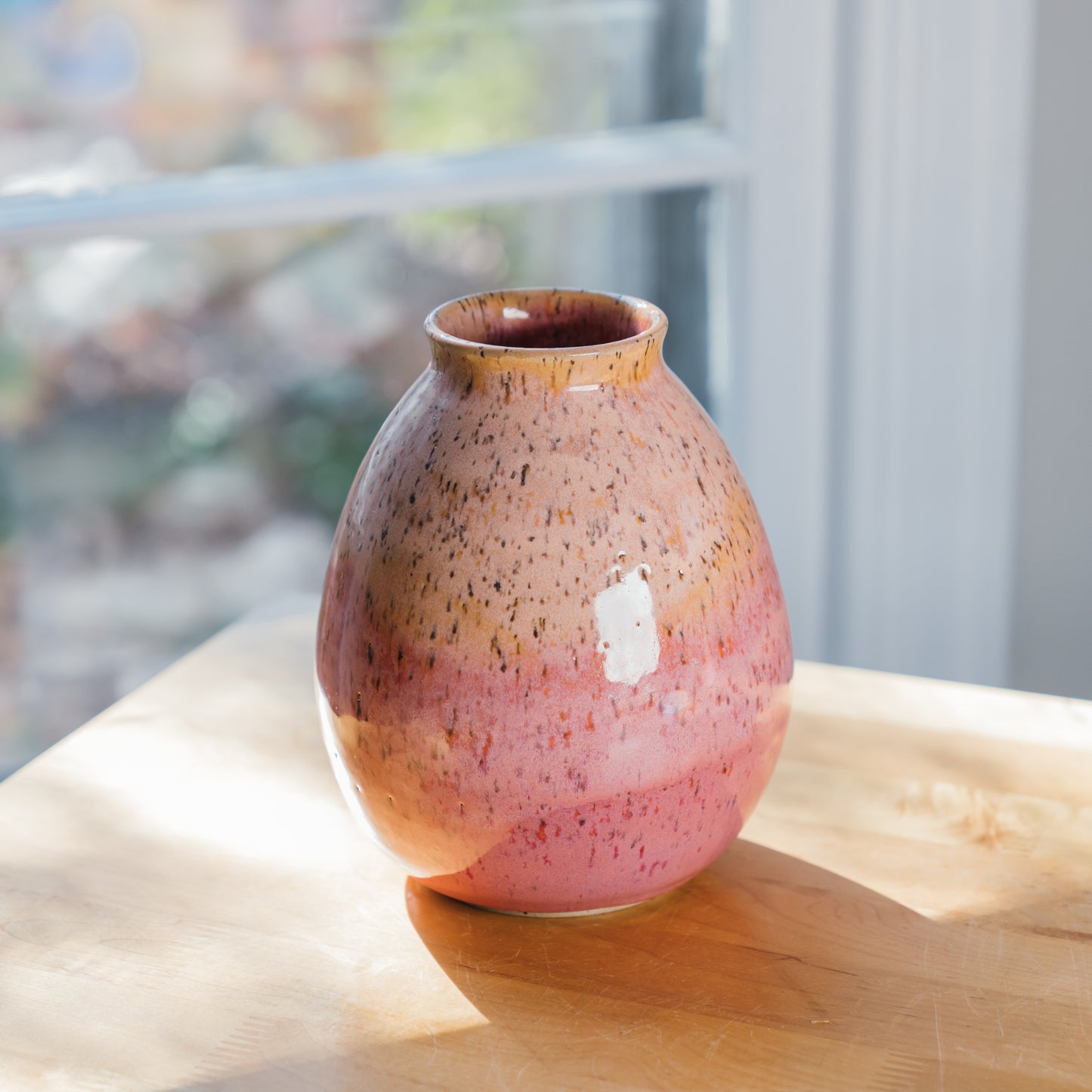 Orange Sherbet Vase