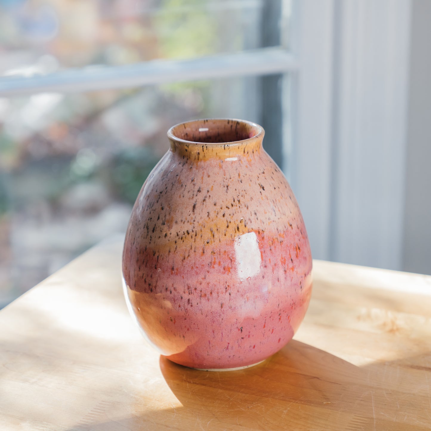 Orange Sherbet Vase