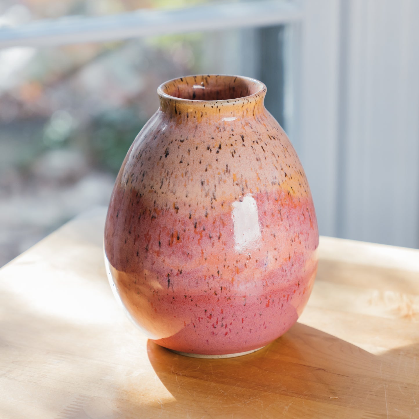 Orange Sherbet Vase