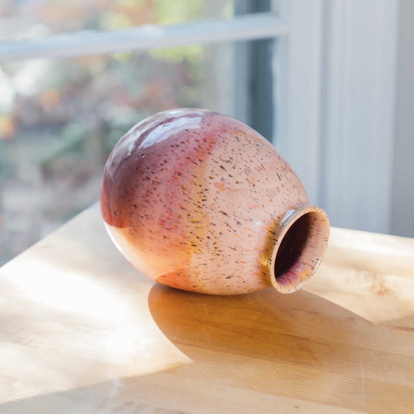 Orange Sherbet Vase