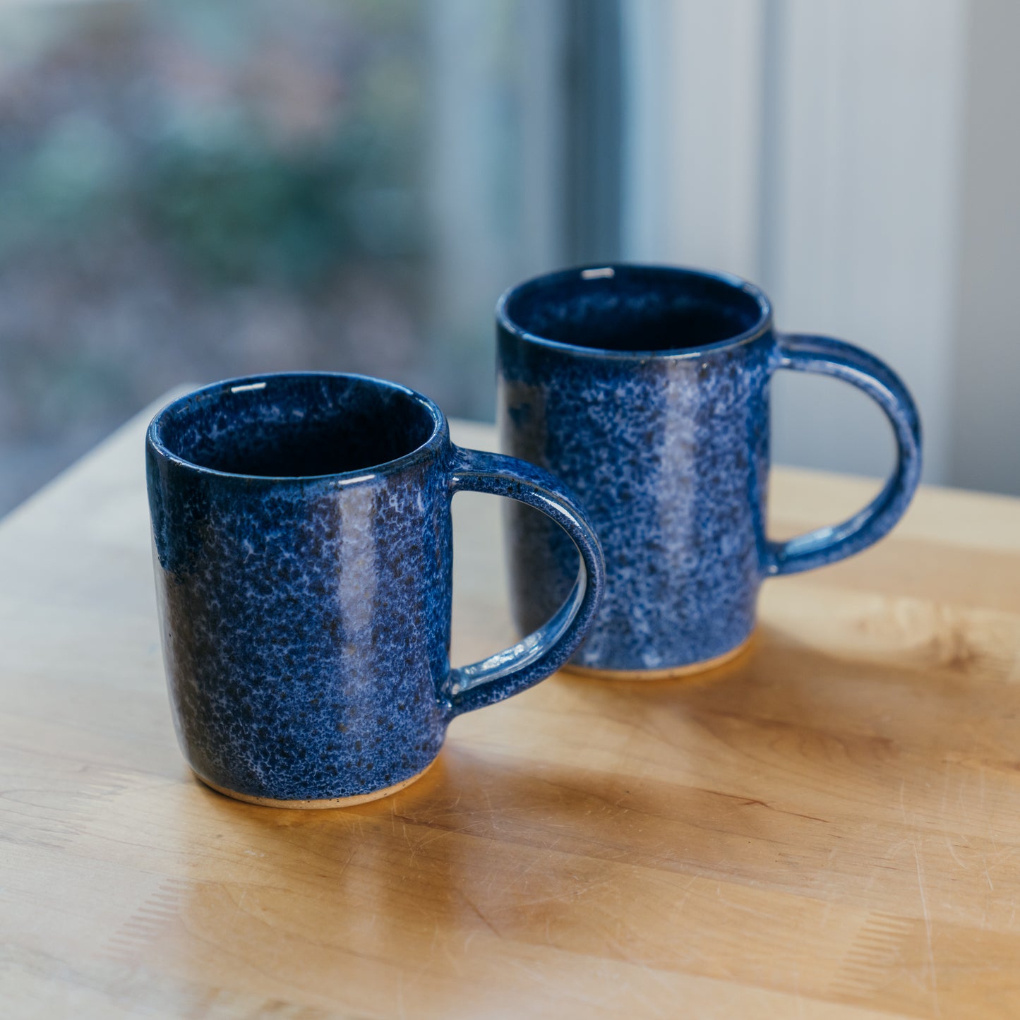 Speckled Blue Mugs (Set of 2)