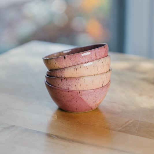 Orange & Raspberry Sherbet Small Bowls (Set of 4)