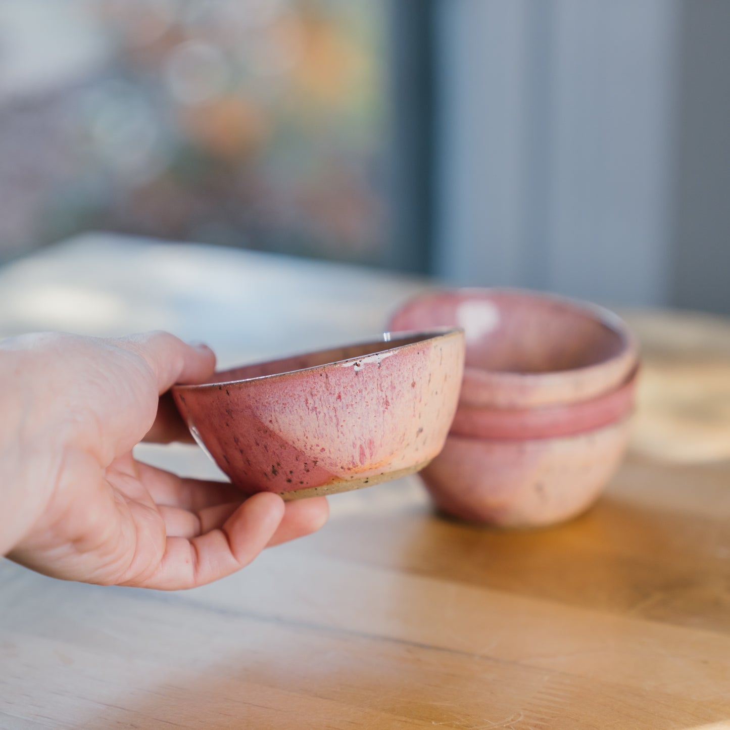 Orange & Raspberry Sherbet Small Bowls (Set of 4)